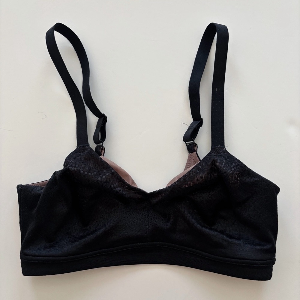 Wacoal Back Appeal Wire Free Bra Black Sz 32 DD